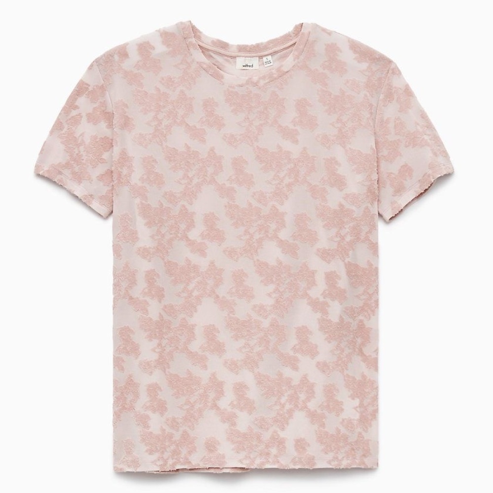 WILFRED Tarascon Burnout T-Shirt Blush Pink {R37}